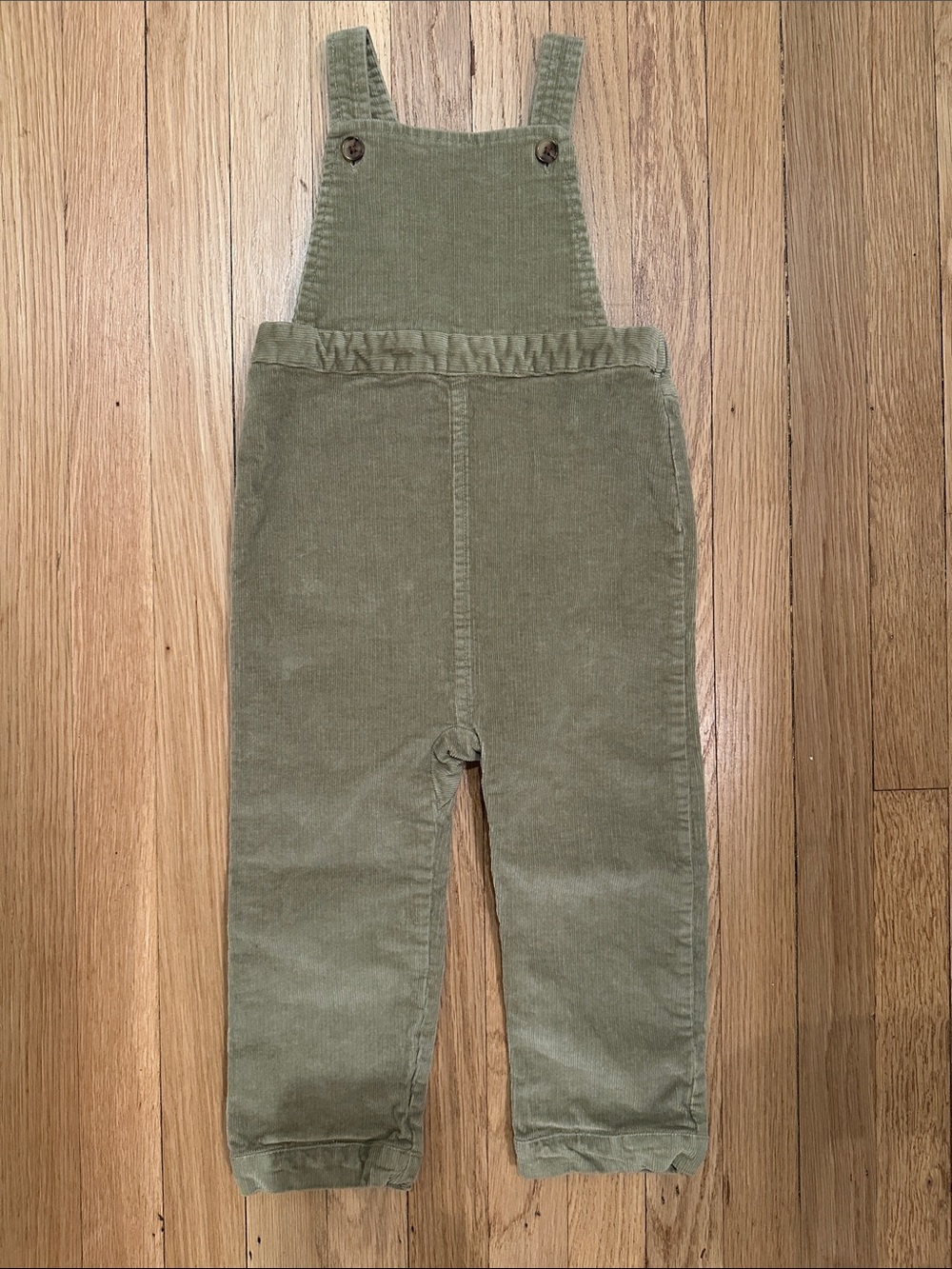 Quince Light Green Organic Cotton Stretch Corduroy Overalls